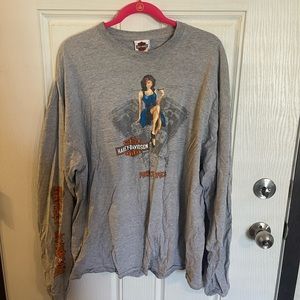 Plus Size 3XL Harley-Davidson Long Sleeve T Shirt